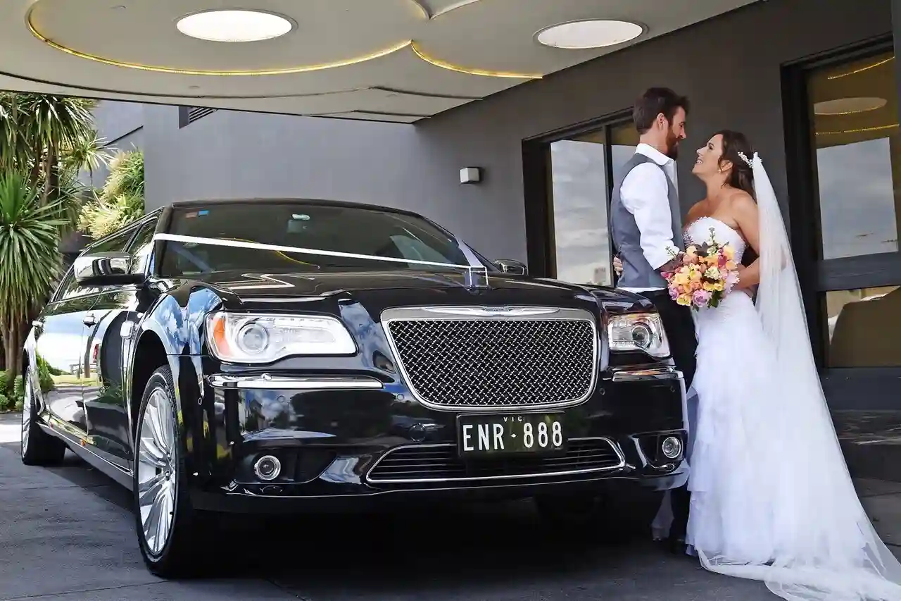 Rent a Limousine for Your Wedding
a bride and groom standing in front of a black car