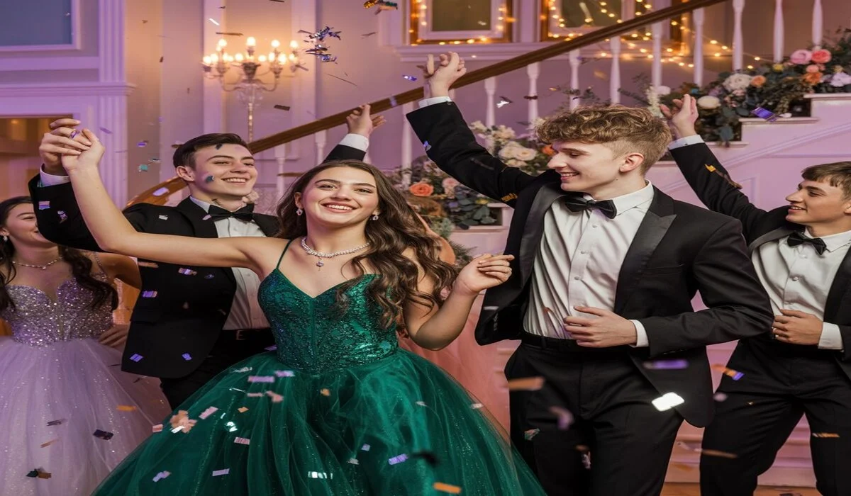 couple enjoying prom dance